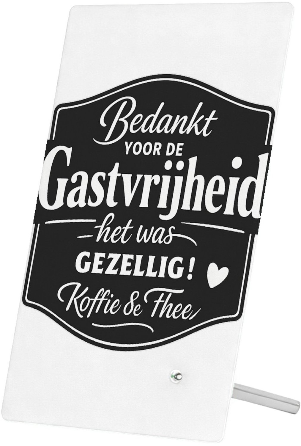 Mr Cadeautjes Glasframe 11 x 16 - design Een speels retro-keukenontwerp met grote typografie en een k | cadeau Wit