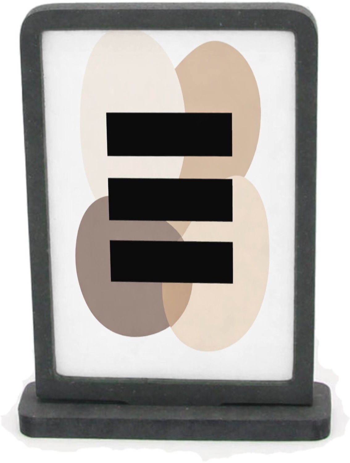 Mr Cadeautjes Houten fotolijst rechthoek met MDF inleg - design Een minimalistische quote-poster met brede, zachte boogvorme | cadeau Wit