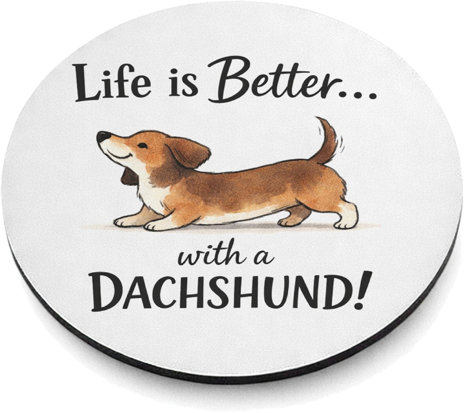 Mr Cadeautjes MDF magnetische fotolijst rond Ø 9,5 - design Een grappige, trotse quote over een specifiek hobbydier of d | cadeau Wit