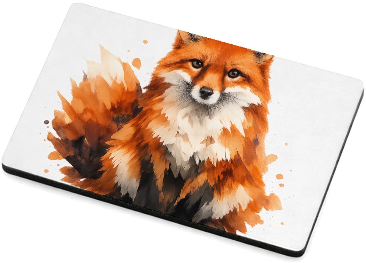 Mr Cadeautjes MDF magnetische fotolijst 7,5 x 5 - design Een groot, sfeervol bosdier met verfspatten en veel witruimt | cadeau