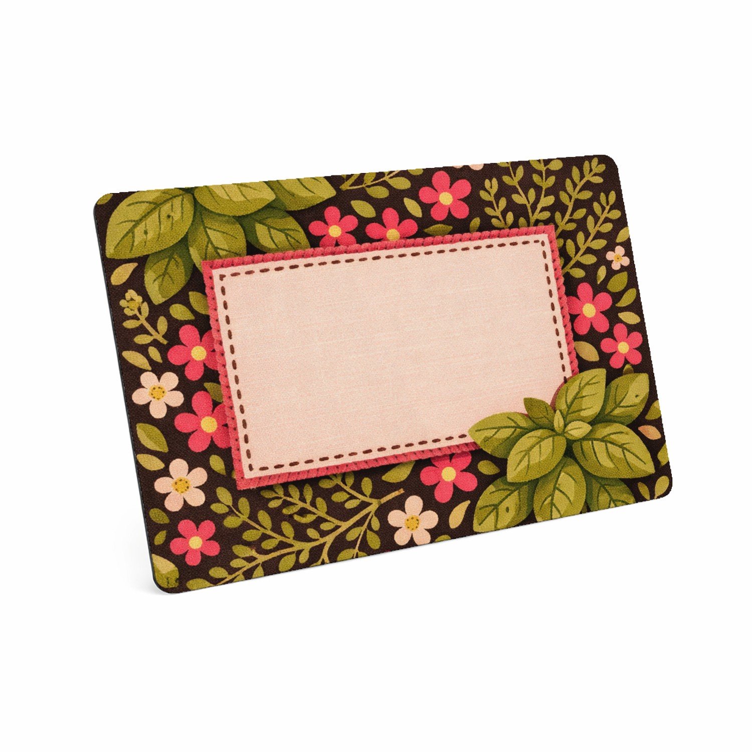 Mr Cadeautjes MDF magnetische fotolijst 28 x 19 - design Een handgemaakte keukenprint met kruiden en labelkaart | cadeau Wit