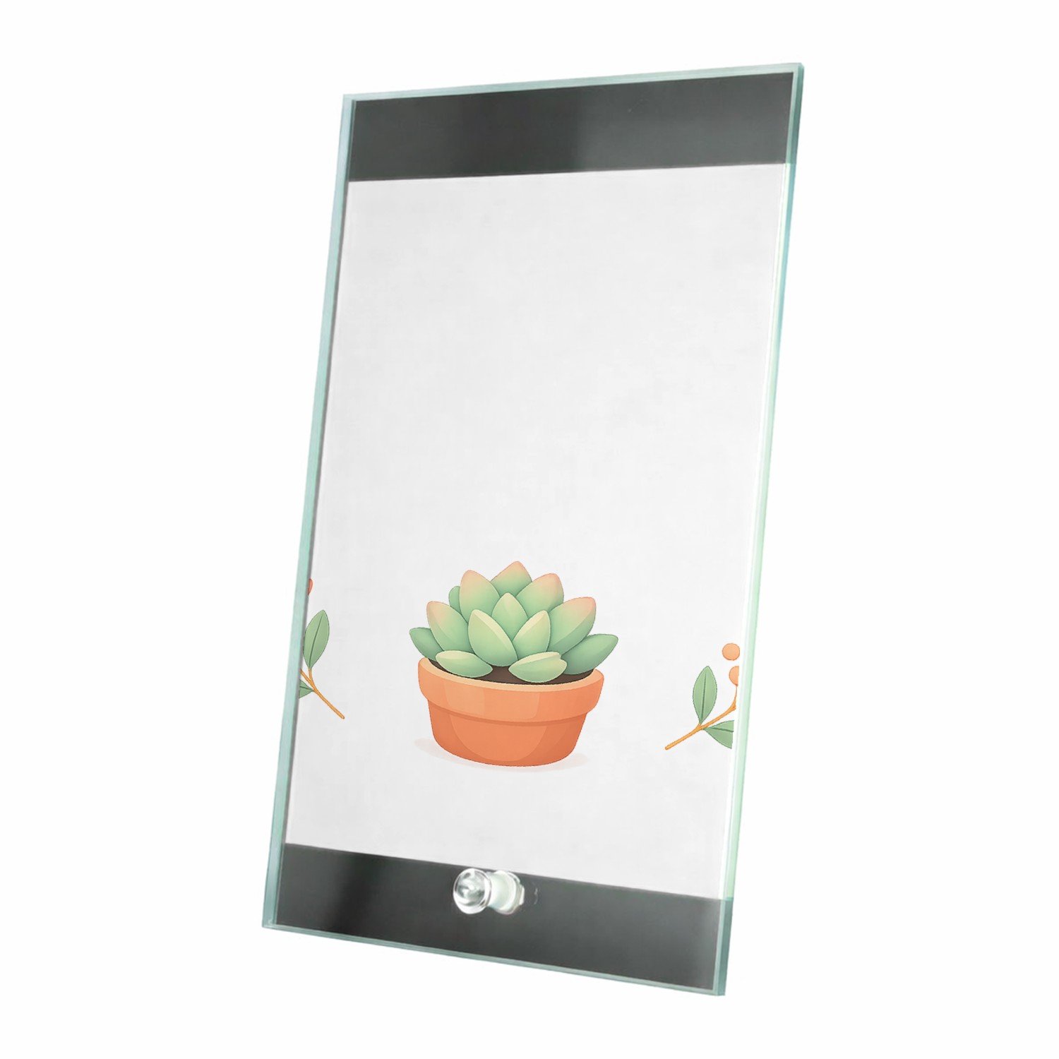 Mr Cadeautjes Glasframe 15 x 23 - design Een compacte positieve quote rond een rustige botanische com | cadeau Wit