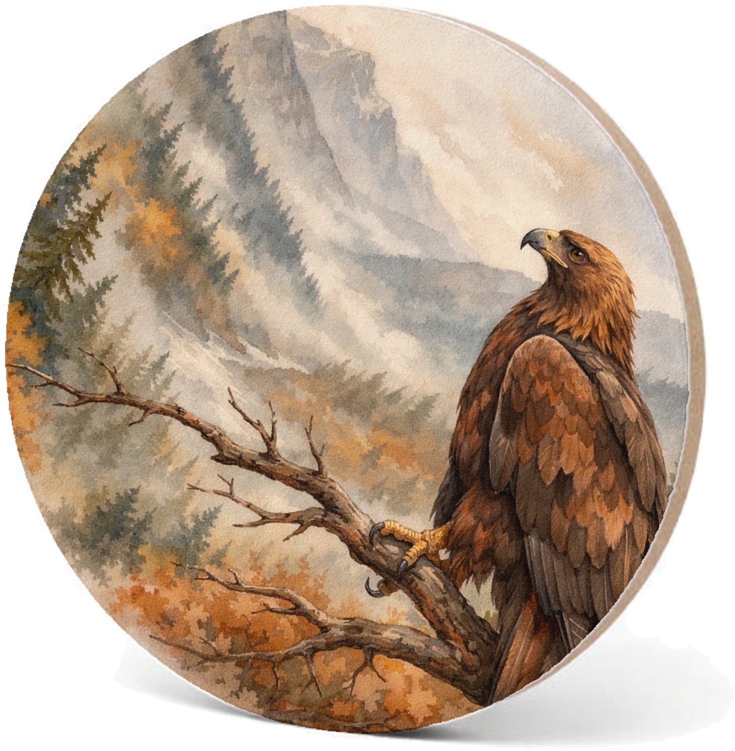 Mr Cadeautjes MDF fotolijst - design Een decoratieve seizoensscène met een herkenbaar wilddier en | cadeau Wit