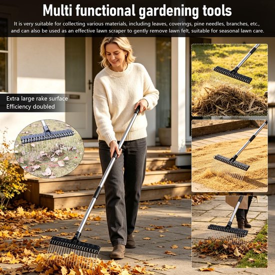 Bladhark - Verstelbare steel 98-160 cm - RVS en ABS — afbeelding 2