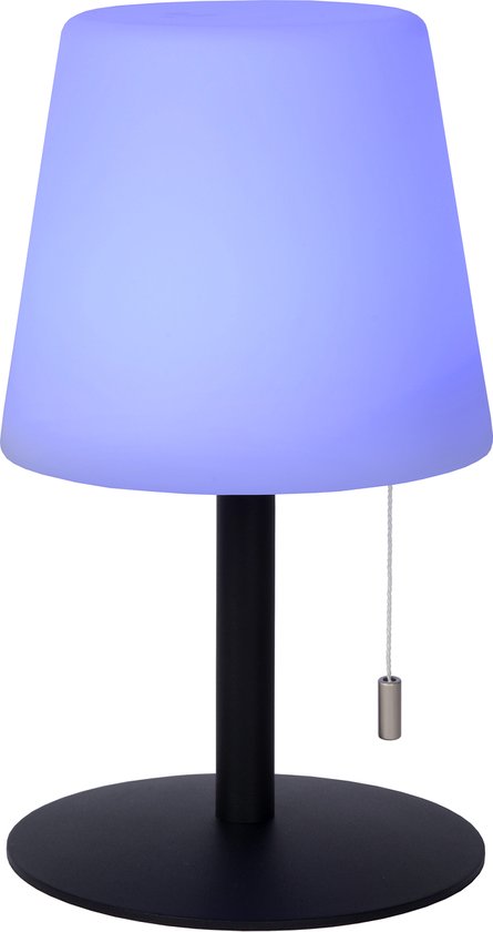 Lucide RIO - Oplaadbare Tafellamp Binnen/Buiten - Accu/Batterij - Ø 15,5 cm - LED Dimbaar - 1 × 1,8W 3000K - IP44 - RGB - Multicolor