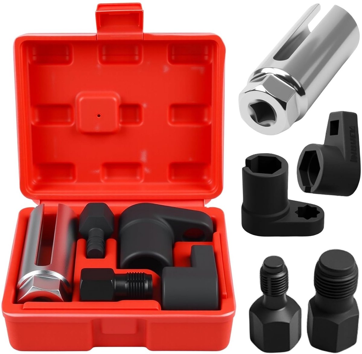 Complete Set van 5 Stuks Ondersteuning voor Dempers en Draadherstel voor Auto met 1/2 Inch en 3/8 Inch Gereedschap voor Demontage