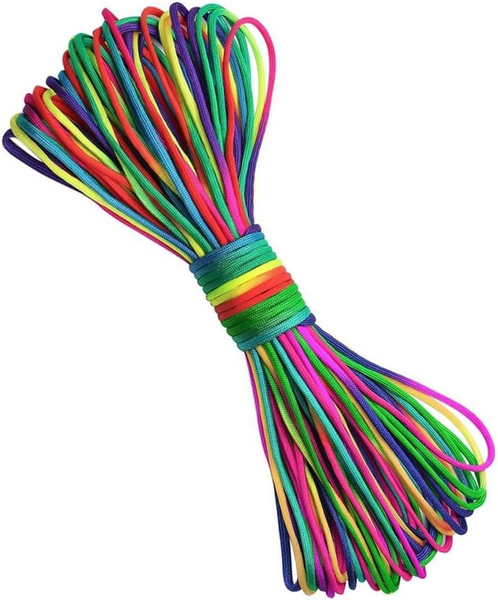 Kleurige 4mm Koord voor DIY Armbanden, Sleutelhangers en Buitenactiviteiten - 31m Lange Touw voor Creatieve Projecten