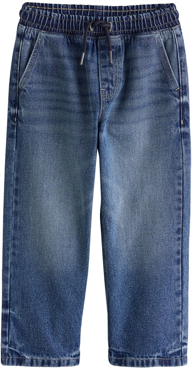 Next - Jongens - Jeans met brede pasvorm en elastische taille - Blauw