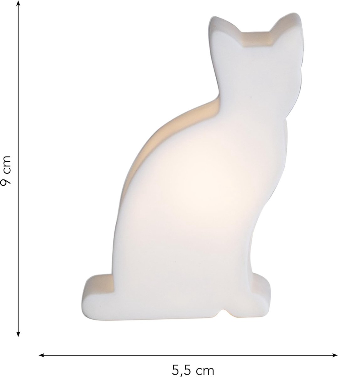 8 seasons Design Shining Cat Micro Mini-kattenlamp, 9 cm, led-decoratieve lamp met accu en USB-C – oplaadbaar - ShopVlot