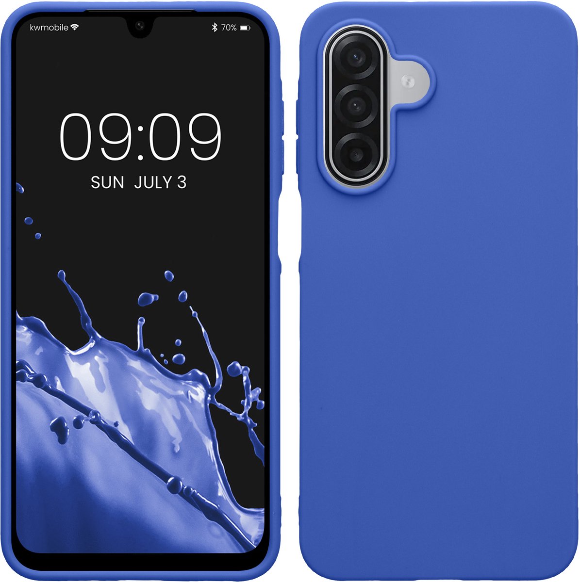kwmobile telefoonhoesje geschikt voor Samsung Galaxy A18 4G / 5G - Hoesje voor smartphone - Back cover in Baltisch blauw