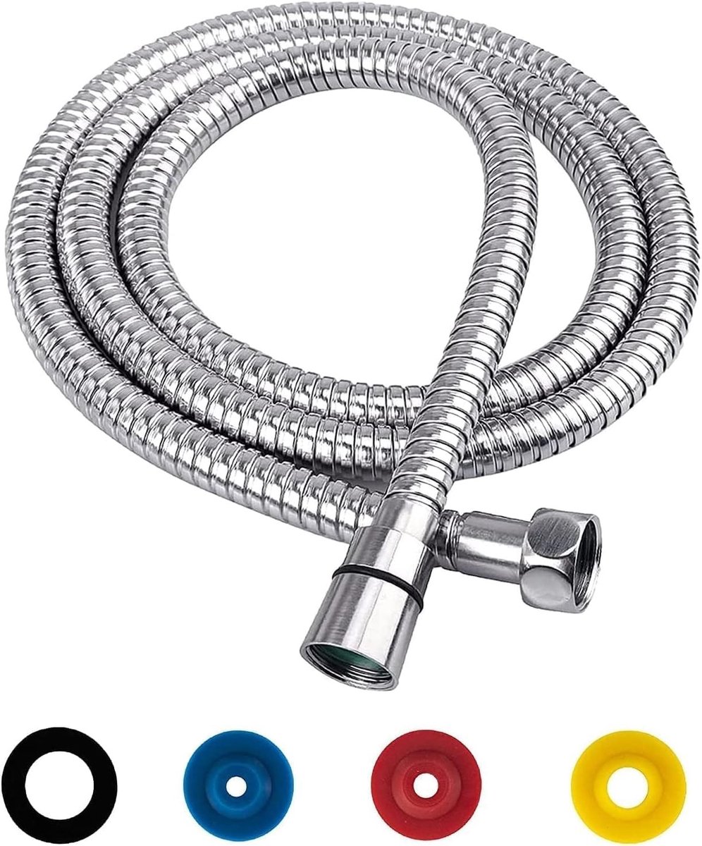 Flexibele Douche Slang van RVS met Anti-Draai Bescherming en Waterbesparende Flow Limiter, Geschikt voor Alle Douchekoppen, 1/2 inch Aansluiting