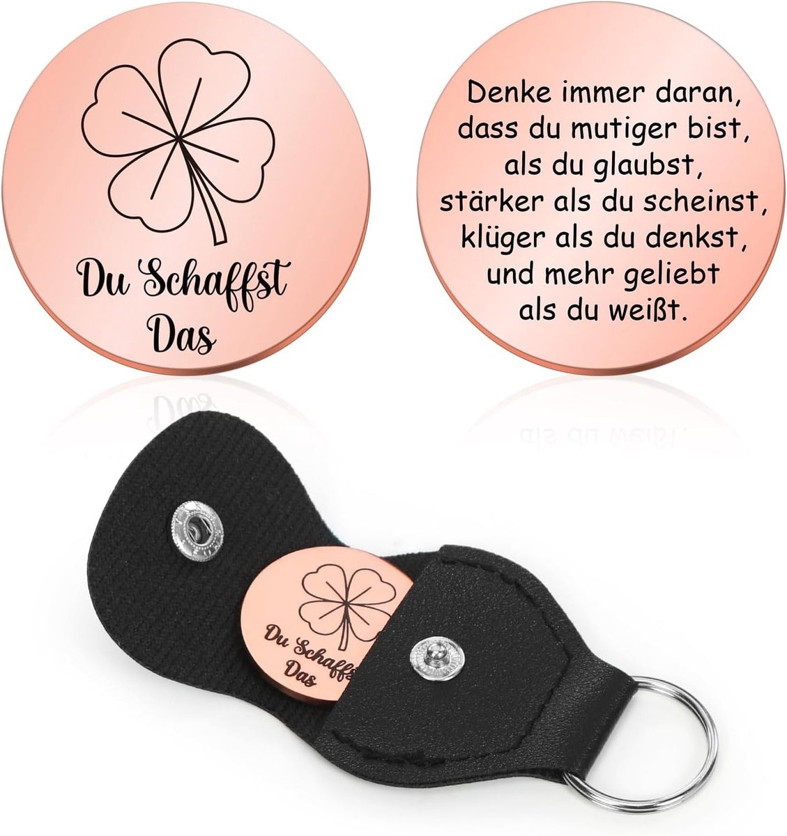 Geluksbrenger Klavertje Vier, Pocket Hug, Opbeurende Cadeaus voor Schoolstart, Examens en Afstuderen, Decoratie voor Herstel en Feesten