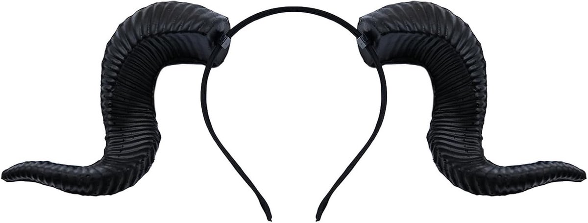 Schapenhoorn Kostuum Hoofdband met Ram Antlers en Demon Hoorns voor Halloween en Carnaval, Perfect voor Gothic Cosplay en Feestjes