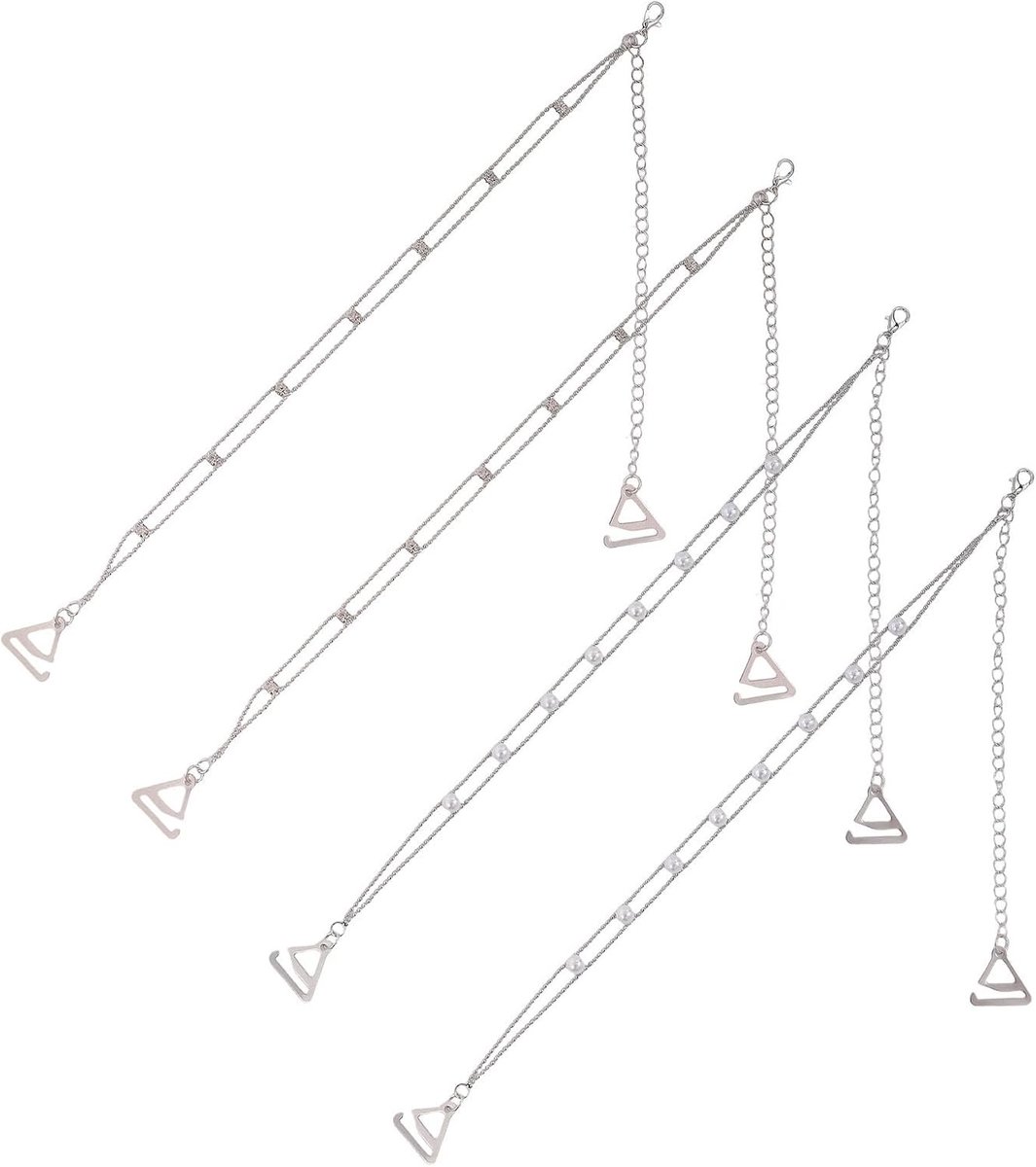 Verstelbare parel schouderbanden voor bh - Elegante parelketting voor dames, modeaccessoire, comfortabele ondersteuning
