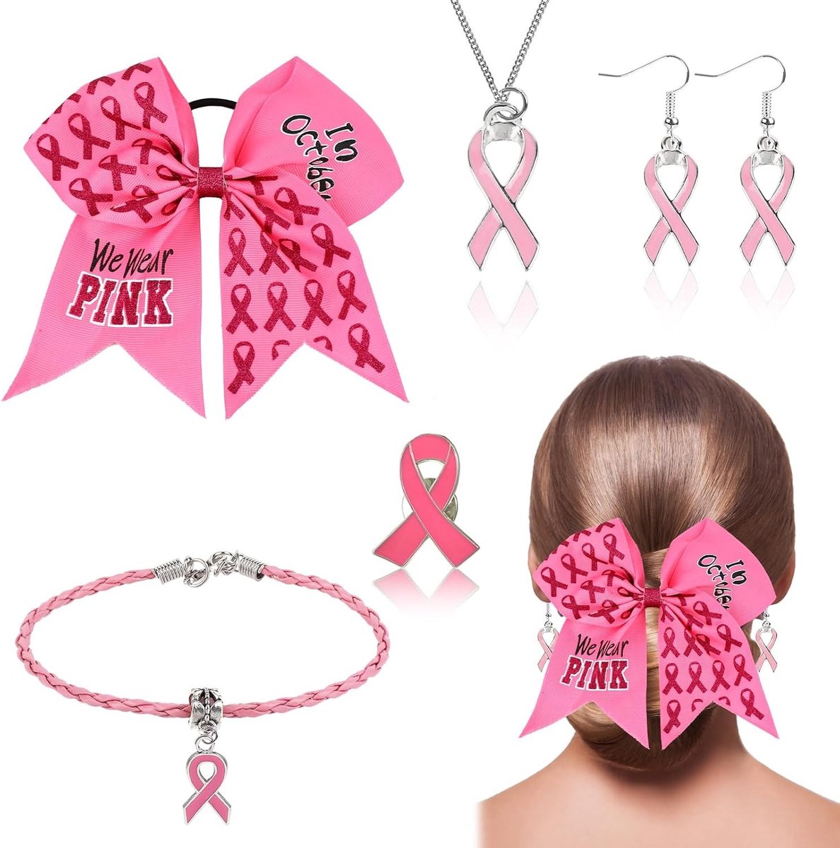 Accessoires voor Borstkankerbewustzijn, Kostuum en Decoraties met Roze Riem voor Bewustwording van Borstkanker