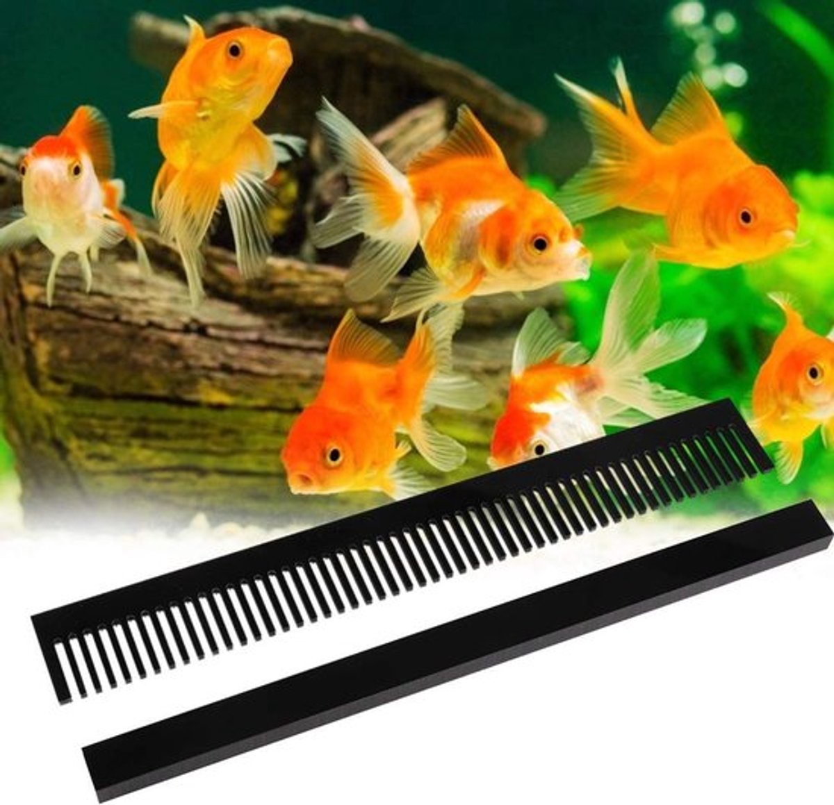 Allecto - Aquarium Overflow Comb - Verwijderbare Fish Spout - 320 mm - Zwart