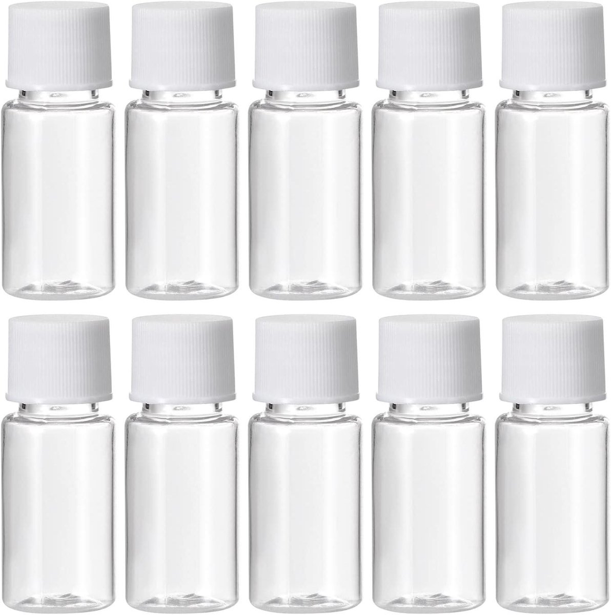 50 Stuks Chemische Reagentflessen, Brede Mond Laboratorium Containers | Vloeistofopslag, Ideaal voor Laboratoria, Winkels en Fabrieken (Doorzichtig, 3.6oz)