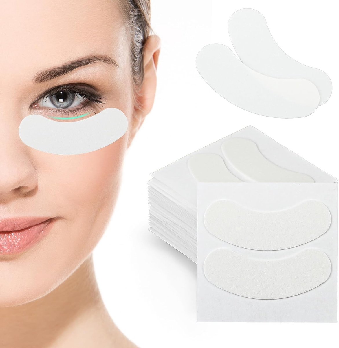 Pack van 100 Wegwerp Oogpads voor Wimperextensions - Onder Oog Patches voor Schoonheid en Make-up Accessoires, Perfect voor Wimpertechnieken en Oogverzorging