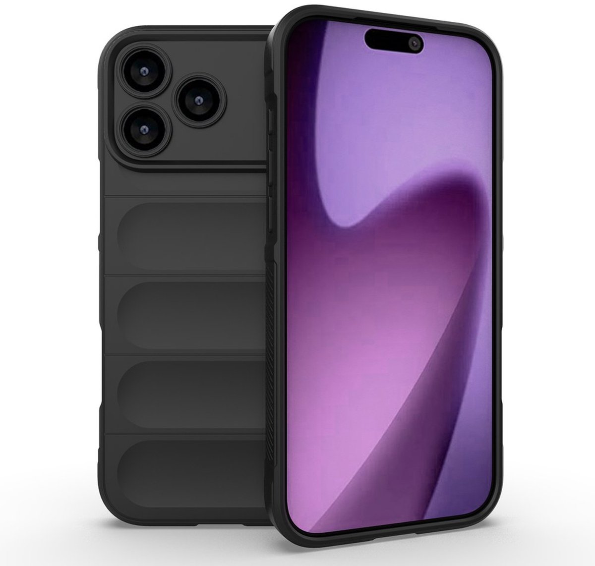 MobyDefend Hoesje - Geschikt voor iPhone 18 Pro Max - TPU Gripcase - Zwart