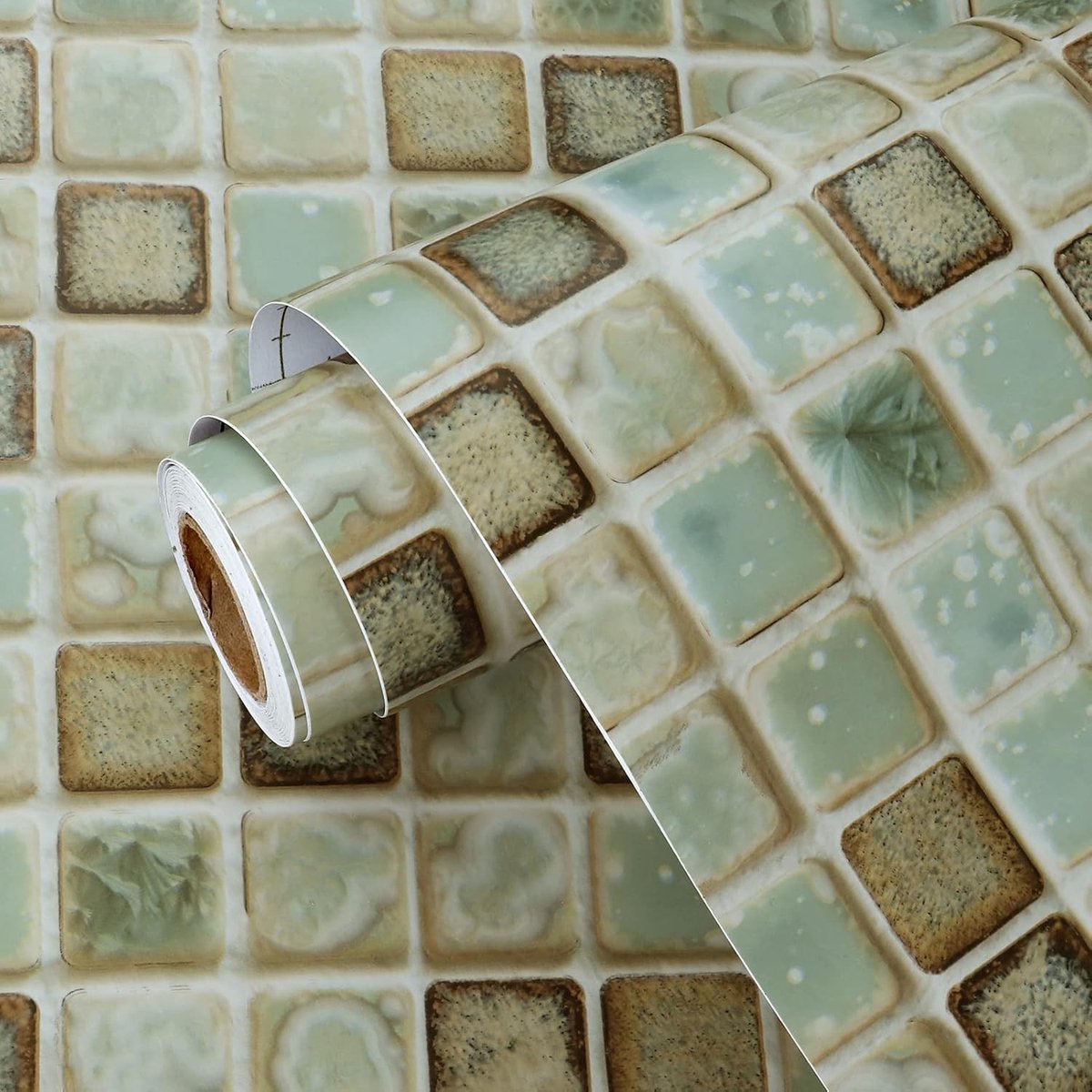 Watervaste Mozaïek Behang - Zelfklevend Plakpapier voor Badkamer en Keuken - 40cm X 300cm, Makkelijk aan te brengen, Duurzaam en Verwijderbaar
