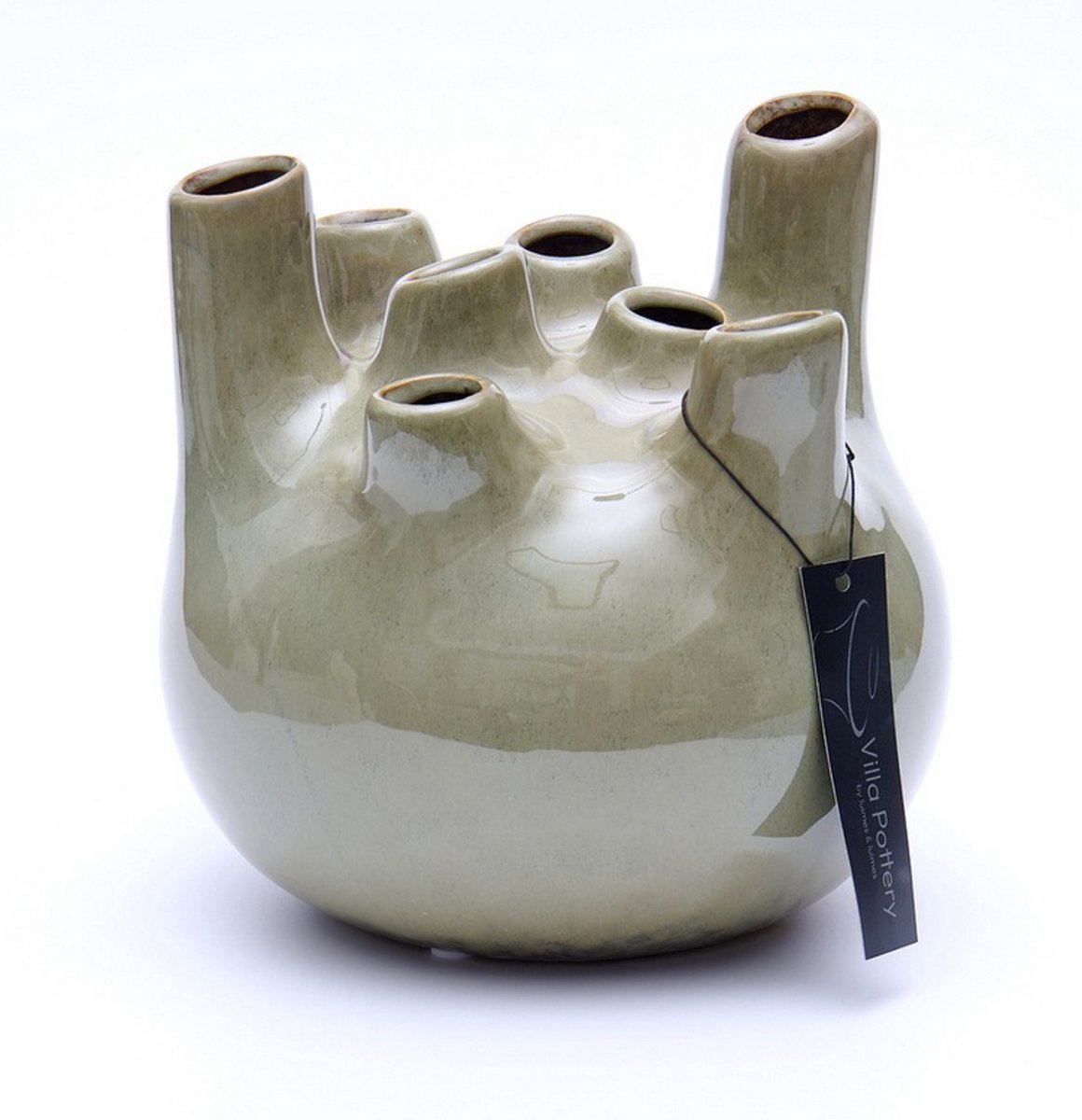 Villa Pottery Vaas - Villa Pottery - Decoratie - Woondecoratie - Porselein - Isabelle 1_3 Light Green Groen