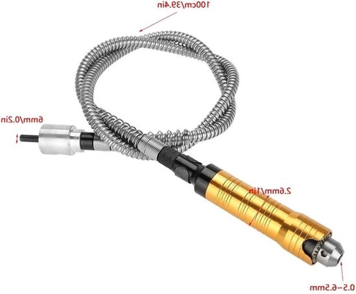 Flexibele 6mm Schacht voor Elektrische Boormachine - Roterende Frees Tool 0.5-6.5mm voor Precisiewerk en Hobbymatig Gebruik