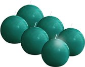 Bolsius - Glanzende bol kaarsen - 6 Stuks - Groen - 7cm - 16 Branduren