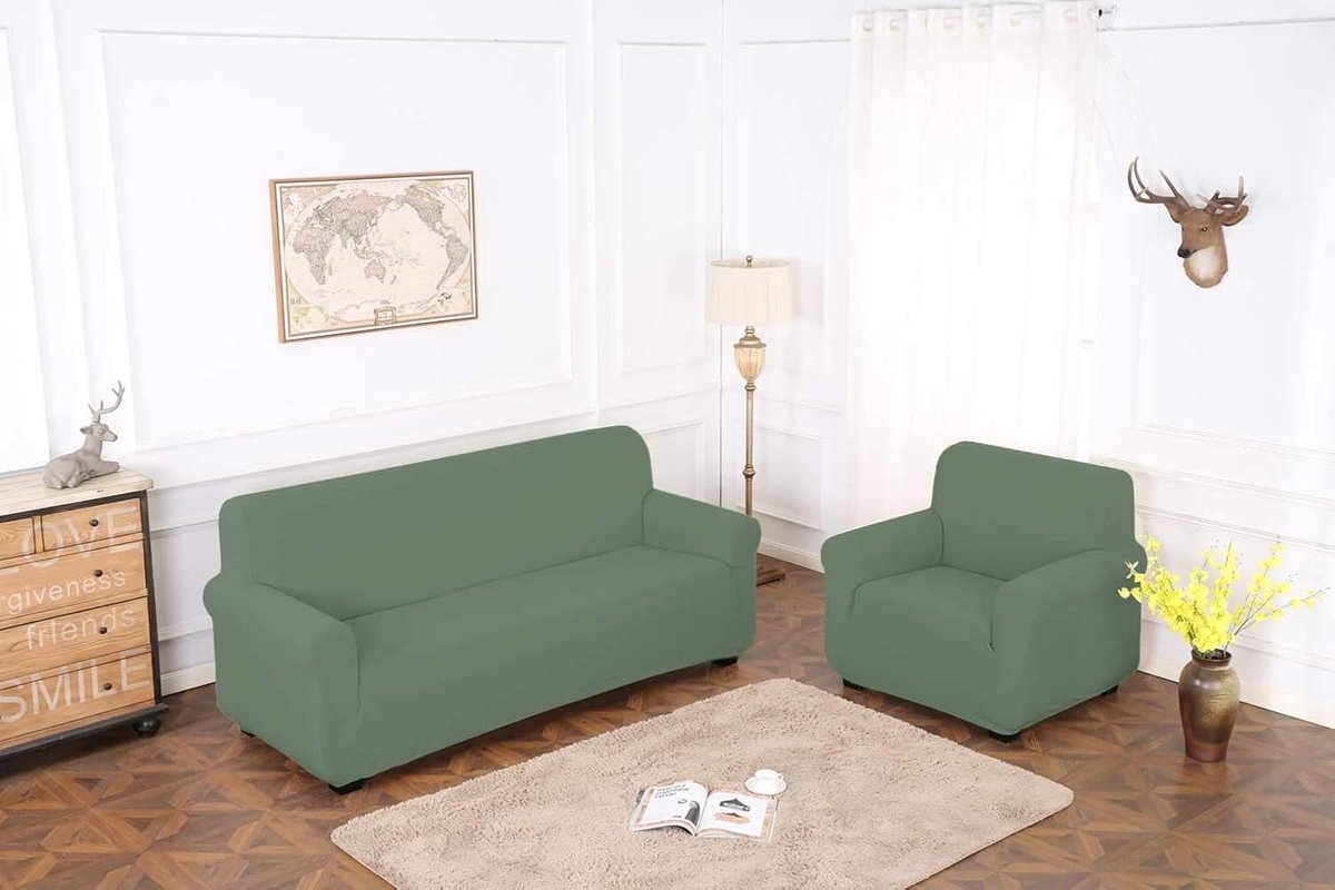 Fauteuilhoes - Blauw - 1-Zits - Elastische Jacquard Bankovertrek - Bescherming voor Meubels
