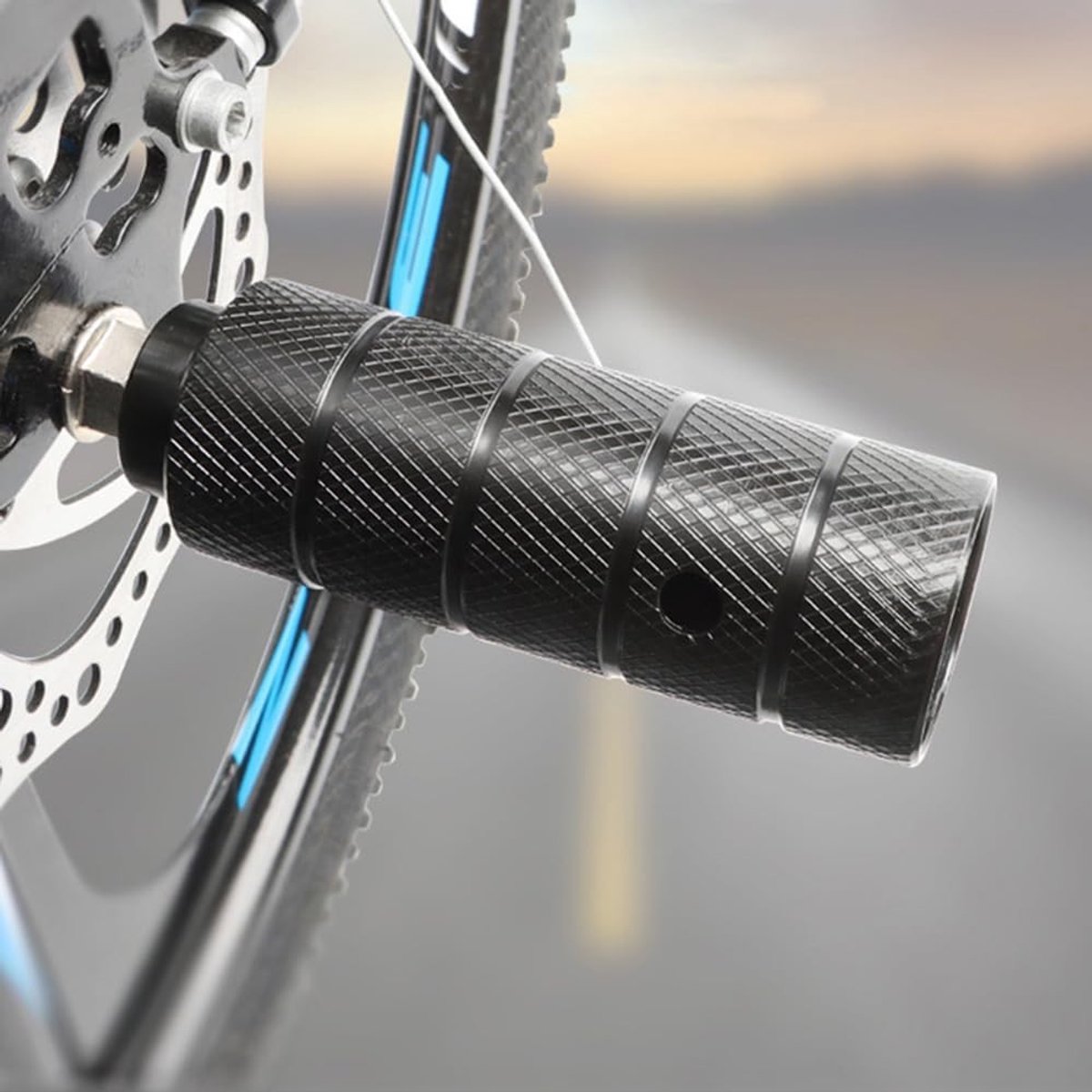 BMX Stunt Pegs voor Fietsen, Geschikt voor Voor- en Achteras, Ideaal voor Mountainbikes en Racefietsen, Set van 2, Zwart, Duurzaam en Lichtgewicht