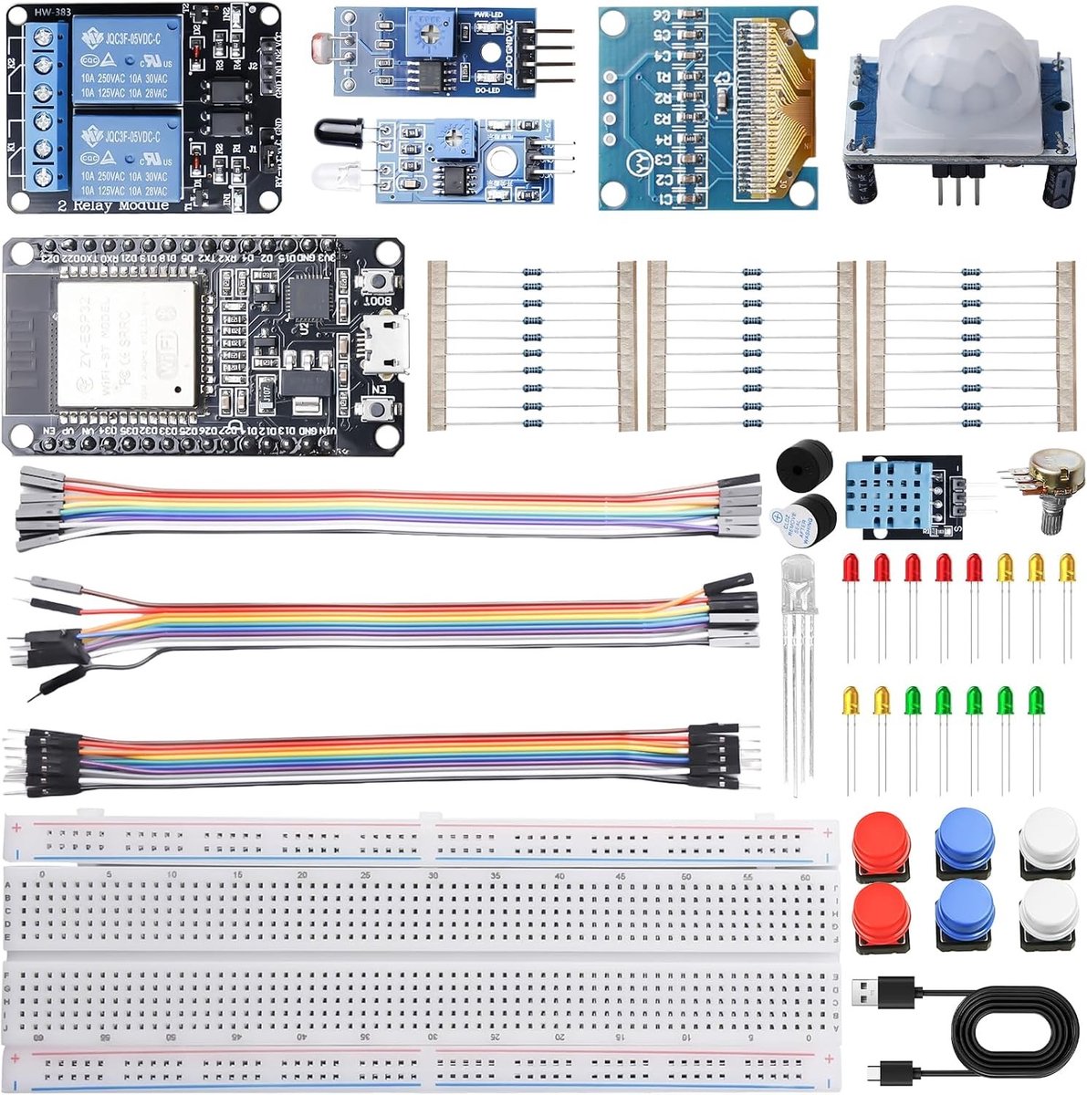 Basis Starter Kit voor ESP32 en Arduino - Ideaal voor Elektronica Beginners en Hobbyisten met Projecten en Tutorials