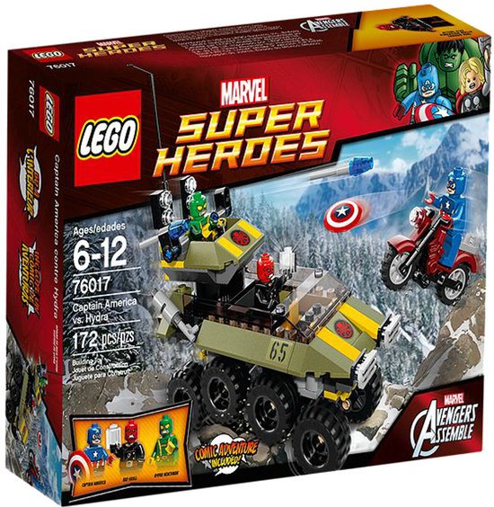 LEGO Marvel Super Heroes Captain America vs. Hydra, Bouwpakket, 6 jaar, 172 stuk(s)