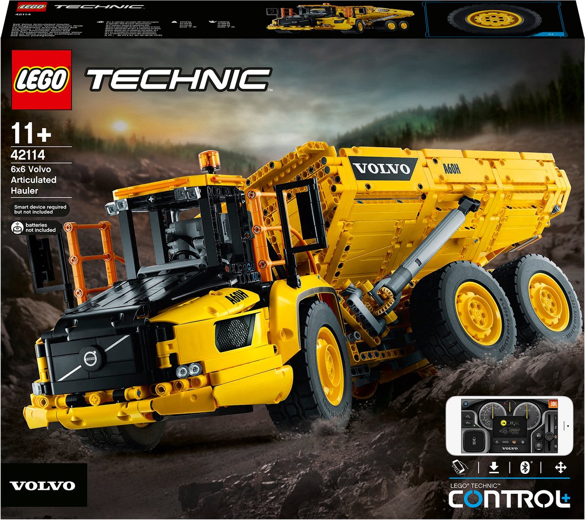 Bol.com LEGO® Technic Volvo 6x6 Truck met kieptrailer (42114) bouwset, speelgoedmodel van een Volvo truck voor kinderen die dol ... aanbieding