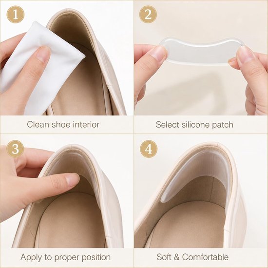 Set van 34 siliconen hielkussens en gelpads voor schoenen, anti-slip pads voor comfort en ondersteuning, ideaal voor dames en heren — afbeelding 3