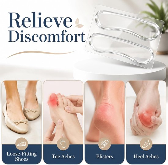 Set van 34 siliconen hielkussens en gelpads voor schoenen, anti-slip pads voor comfort en ondersteuning, ideaal voor dames en heren — afbeelding 4