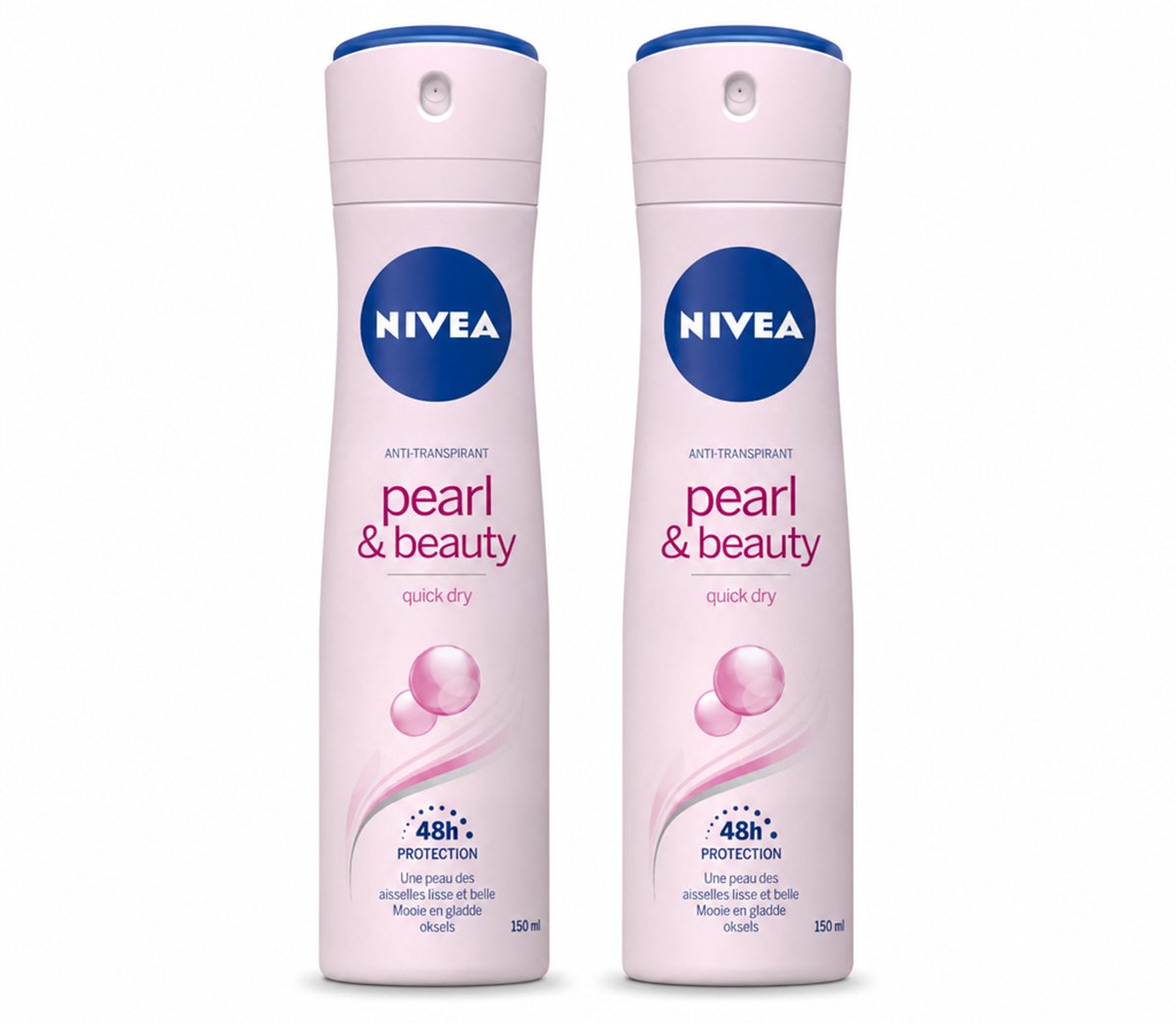 2 x NIVEA – Deodorant Spray – Pearl & Beauty – 150 ml - Bulkverpakking - 2 stuks