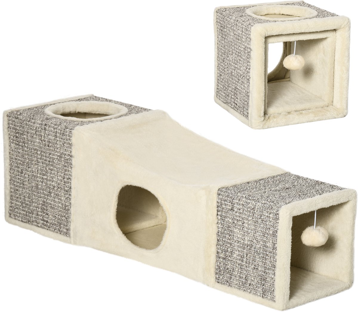 PawHut Katzentunnel mit Spielball D34-004V00