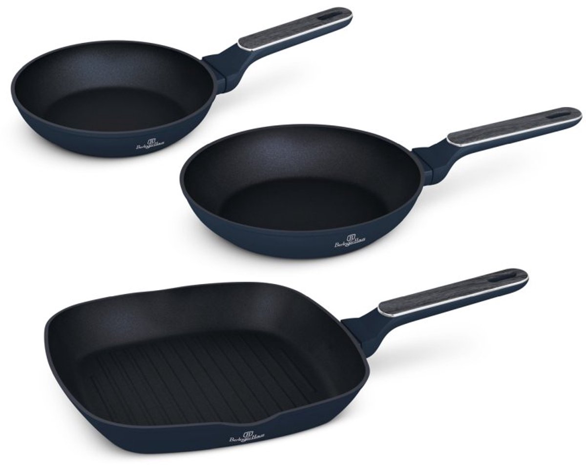Set van 3 pannen met titaniumcoating uit de Deep Sea Collection