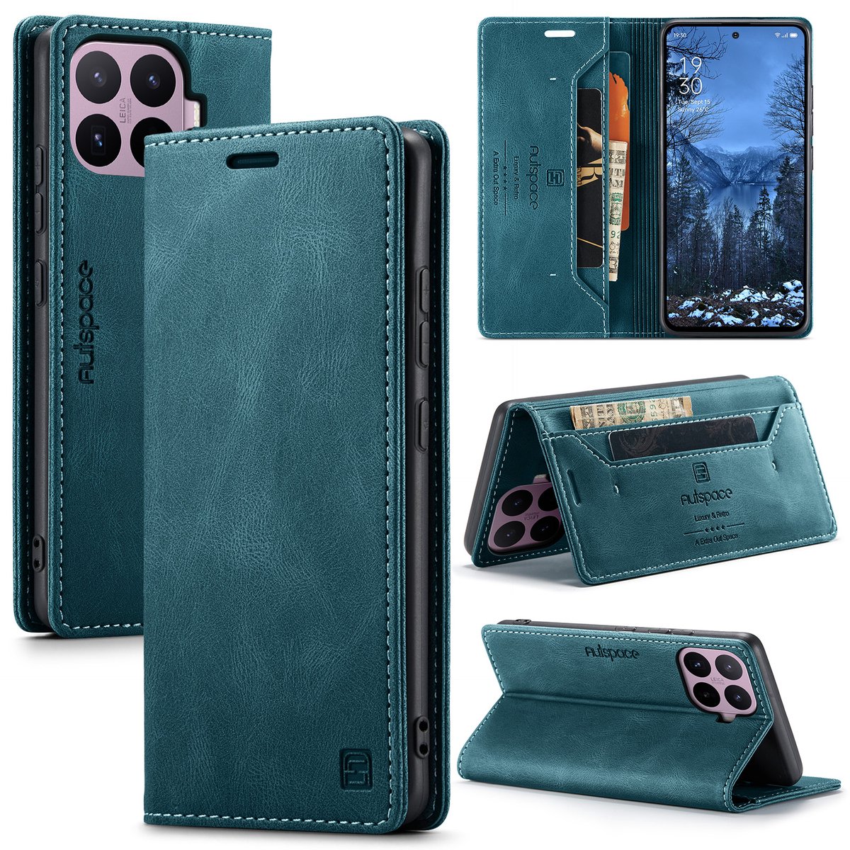 Luxe Flip Case met Anti-RFID Kaarthouder en Magneetsluiting voor Xiaomi 17T _ Blauw