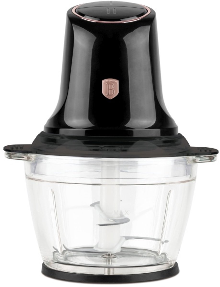 Elektrische hakmolen met glazen kom uit de Black Rose Collection