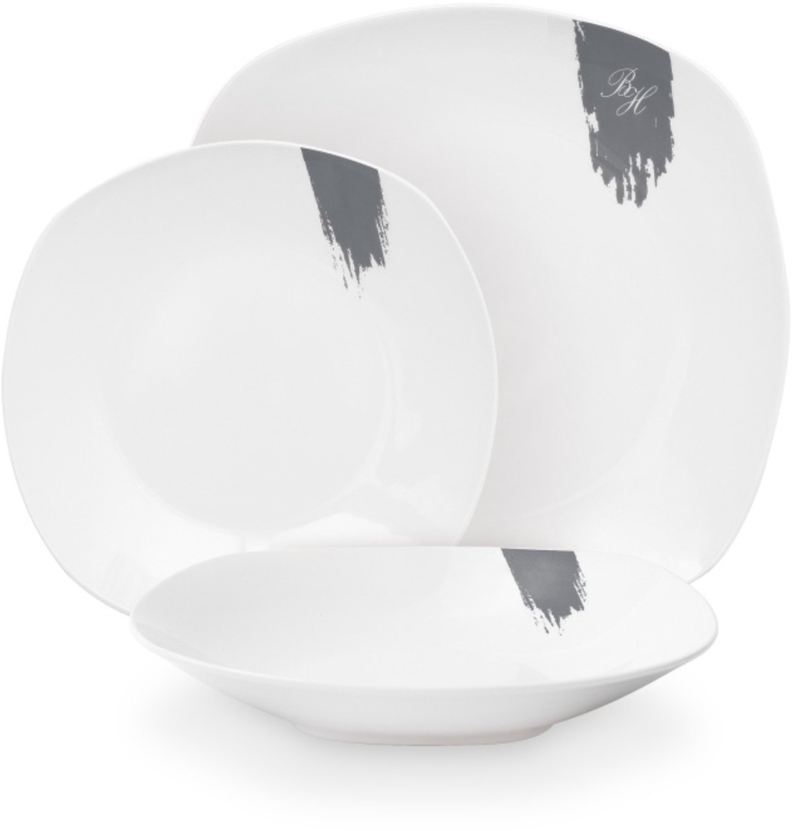 Servies set van porseleinen borden, 18 stuks