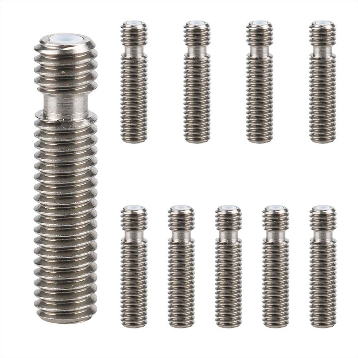 10 Stuks RVS M6x26mm Nozzle Throat voor MK8 3D Printer, Geschikt voor 1.75mm Extruder en Hot End