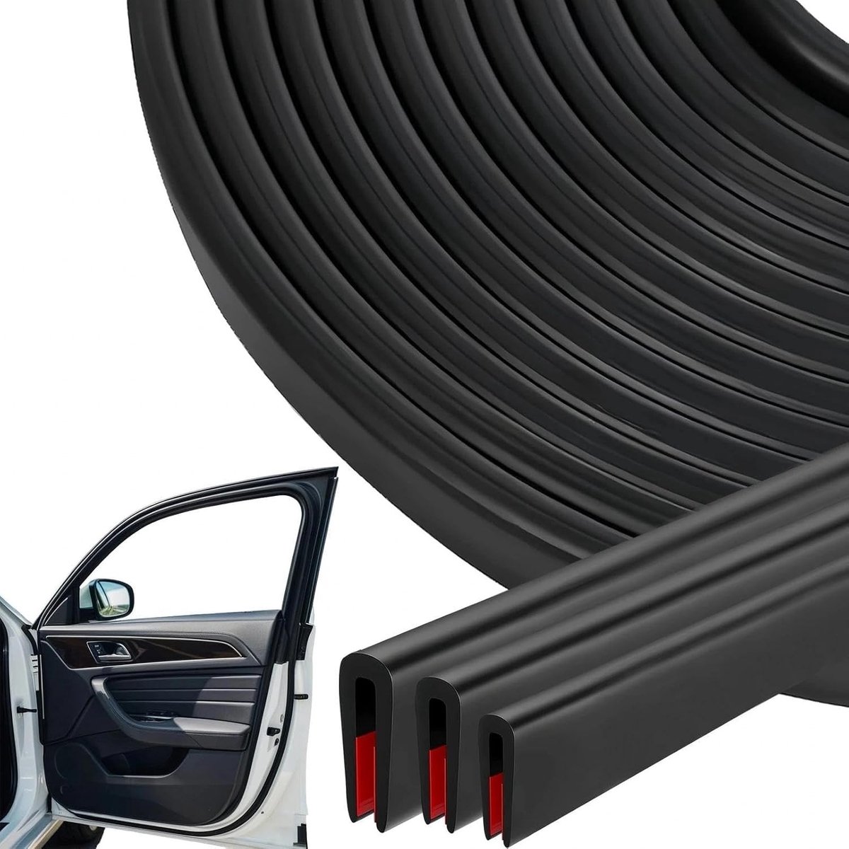 U-vormige Randbescherming van Rubber voor Platen - 6 Meter Lange Bescherming tegen Stoten en Schade