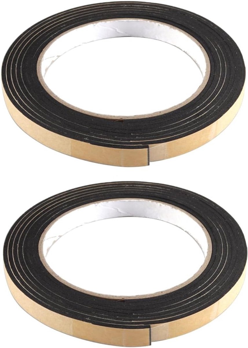 2 Stuks Zijband Tape voor Pingpong Rackets, Schokbestendige Spons Accessoire voor Tafeltennis Bats (2m x 1cm)
