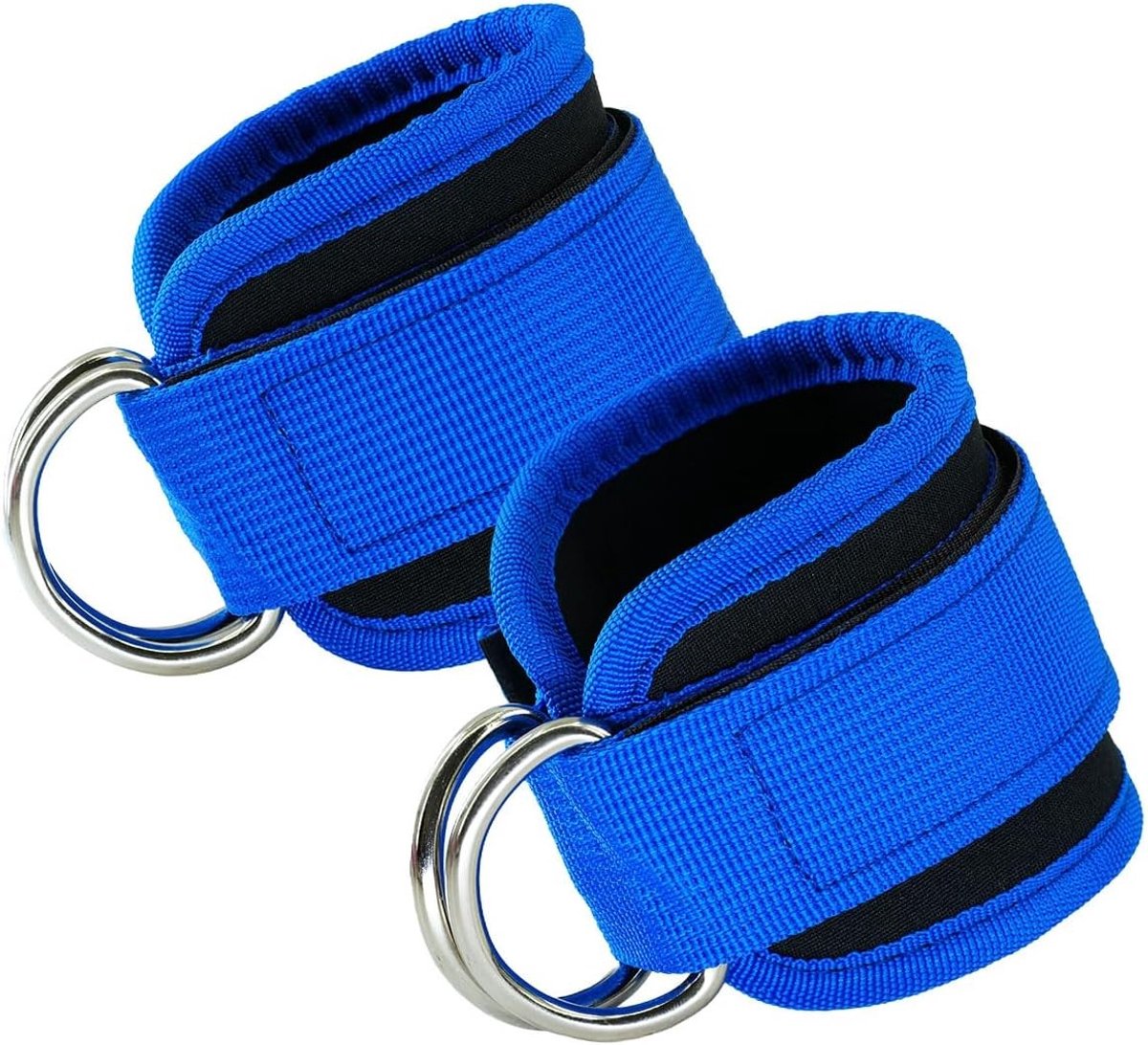 2 Pack Voetlussen, D-Ring Voetbanden, Verstelbare Voetriemen voor Krachttraining en Fitnessoefeningen