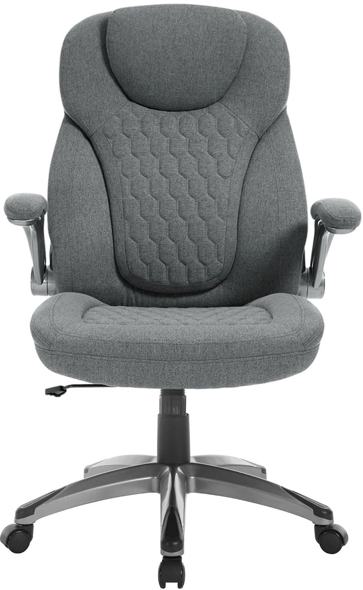 Klarven® Bureaustoel Grijs Ergonomisch - Grijze Bureaustoel - Office Chair - Bureaustoelen - Lendensteun en Neksteun - Draagvermogen 200 kg - B53xd50xh120cm