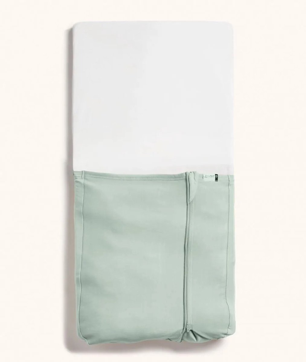 Ergopouch Baby Tuck sheet Sage- Ledikant laken