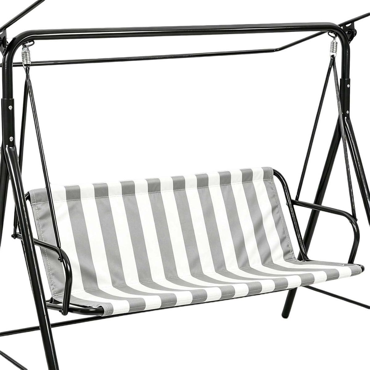 Zitkussen voor Schommelstoel met Grijs en Witte Strepen, 115 x 48 x 48 cm, Comfortabel en Duurzaam