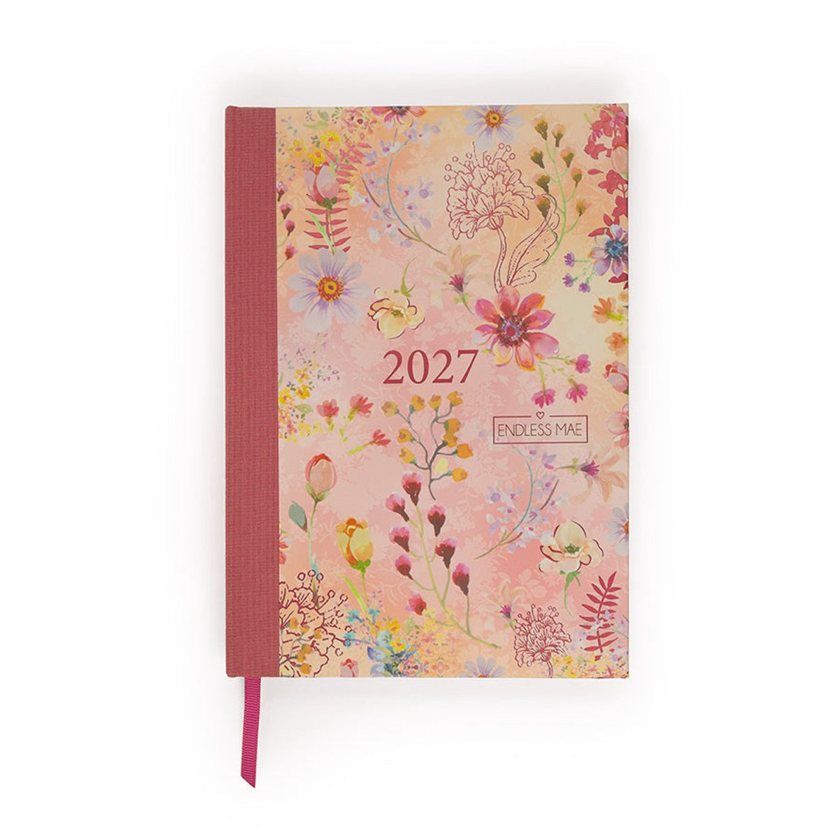 Endless Mae - Blooming Bliss - LifePlanner - 2027 - Roze - Bloemen