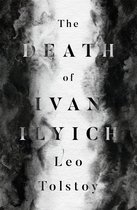 Couverture du livre 'The Death of Ivan Ilyich' de Leo Tolstoy, avec un design abstrait, flou, en noir et blanc.