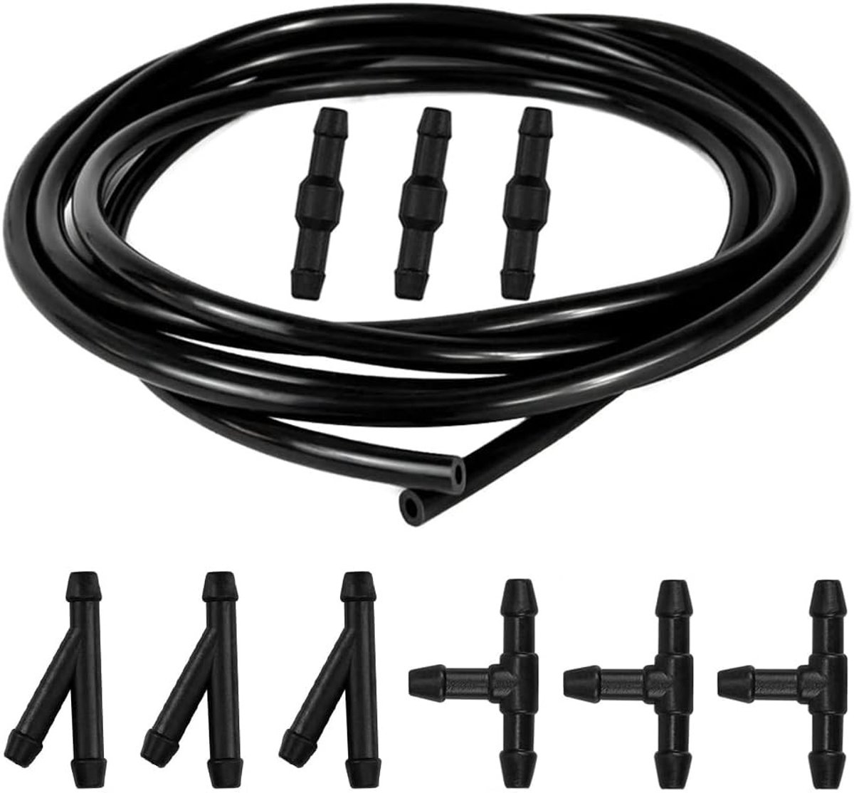 3m Universele Ruitensproeier Slangset met 9 Slangverbindingen - Siliconen Rubber Slang voor Auto, Waterpomp en Sproeikop